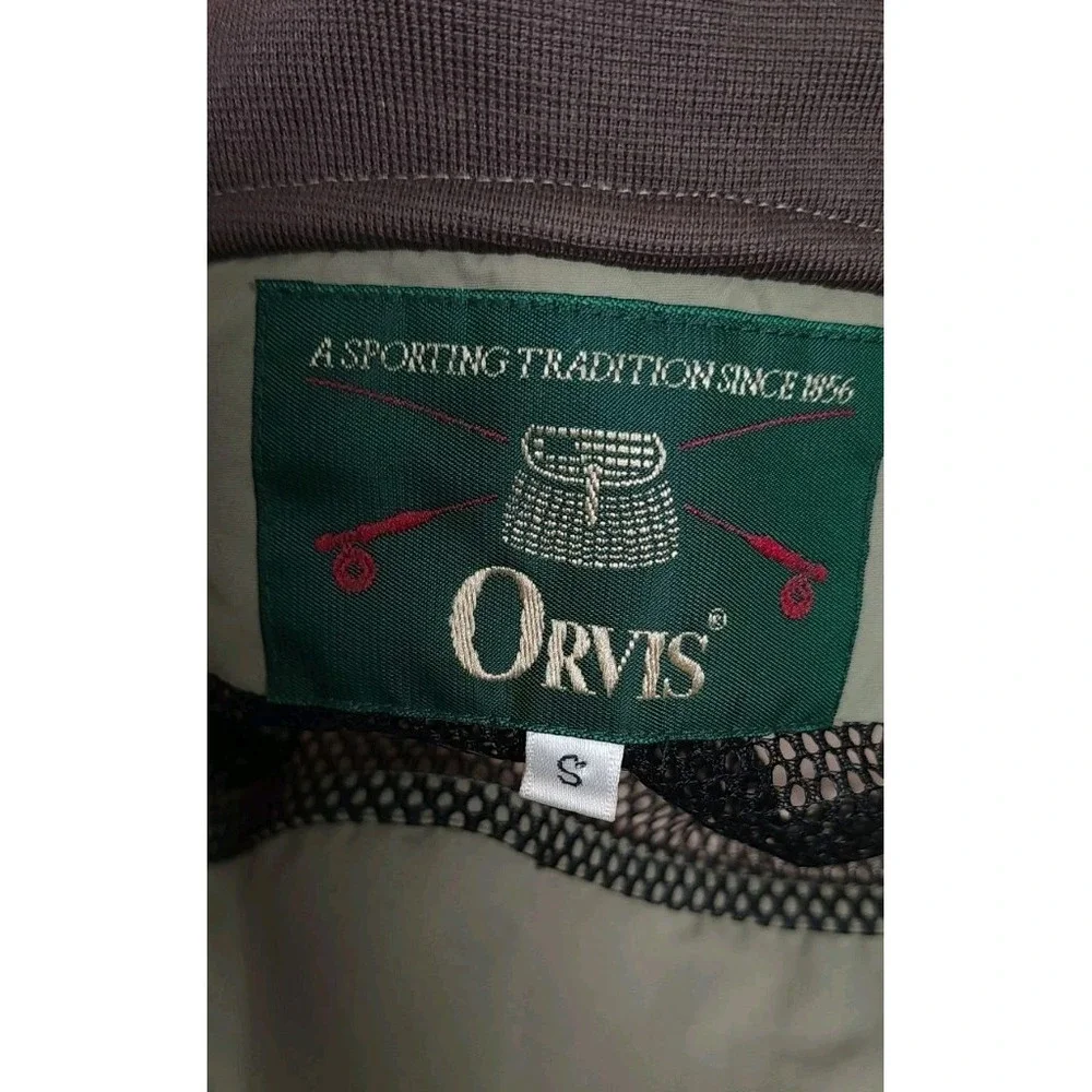 Orvis Mens Small Fly Fishing Utility Vest Khaki Zip - Picture 6 of 9